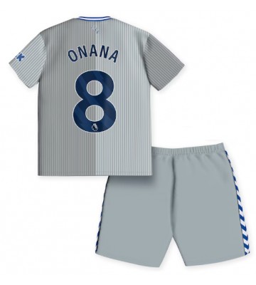 Everton Amadou Onana #8 Tercera Equipación Niños 2023-24 Manga Corta (+ Pantalones cortos)